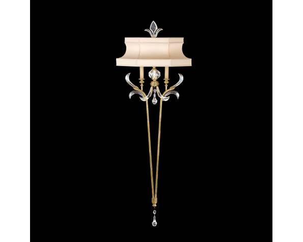 Beveled arcs gold sconce