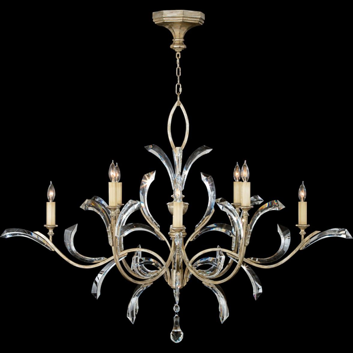 Beveled arcs chandelier