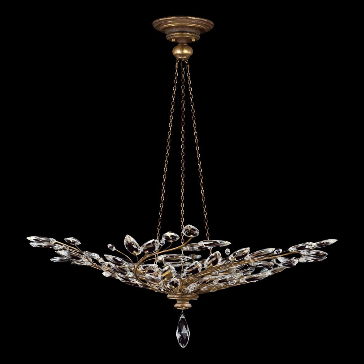 Crystal Laurel Gold pendant