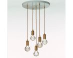 Clear crystal bulb 5 chandelier фото