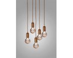 Clear crystal bulb 5 chandelier фото