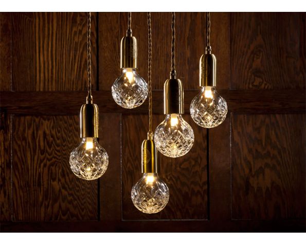 Clear crystal bulb 5 chandelier