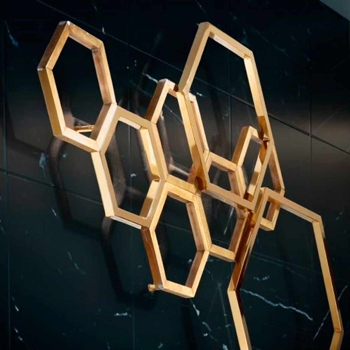 Hexagon wall sconce