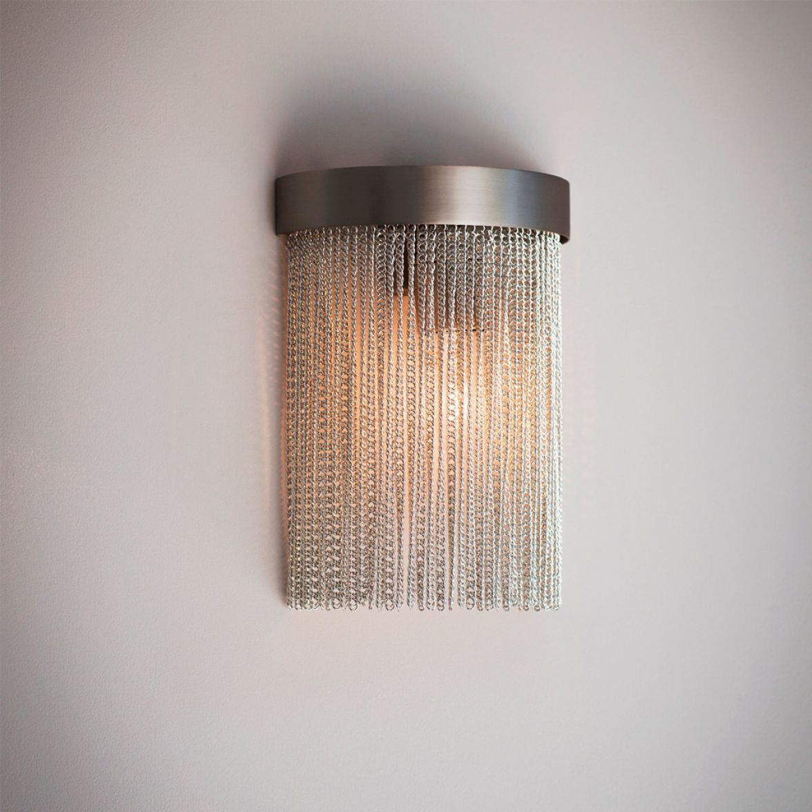 Silver Chain Mini Wall Light