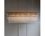 Smoke Crystal Rectangular Chandelier фото