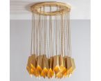 Brass Fold Ellipse Chandelier фото