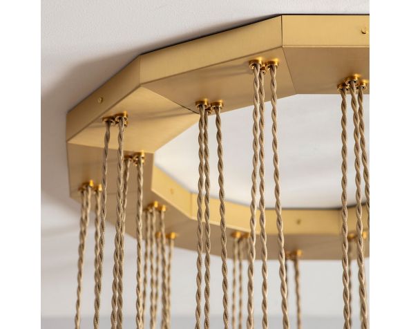 Brass Fold Ellipse Chandelier