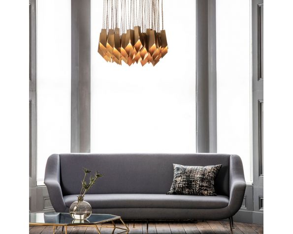 Brass Fold Ellipse Chandelier